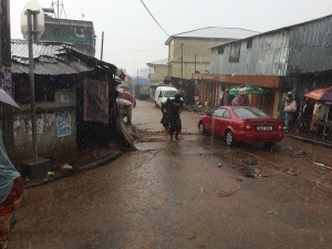 Flooding in Freetown.