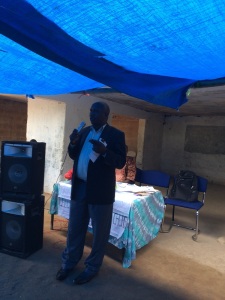 Dr. Koroma giving his health talk